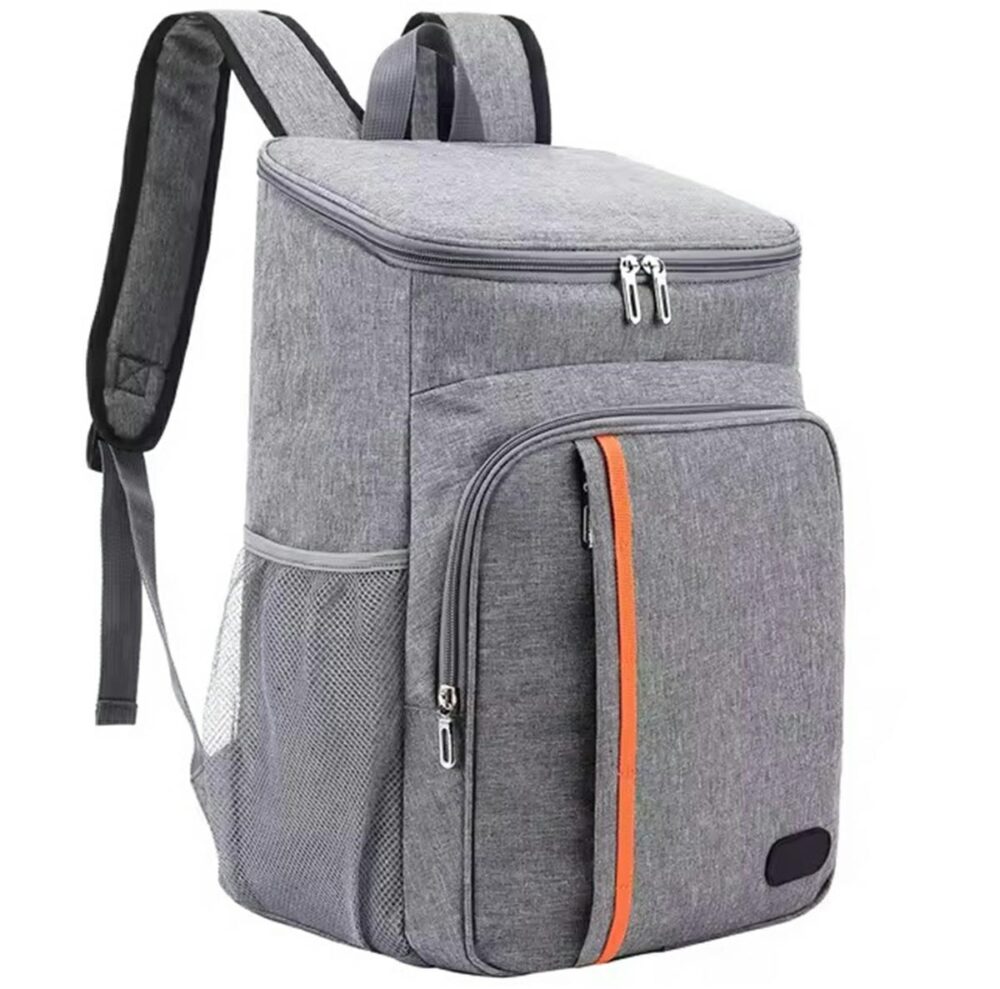 geanta termoizolanta tip rucsac pentru picnic sau camping 18l impermeabil gri dimensiuni 42 x 29 x 19 cm gonga