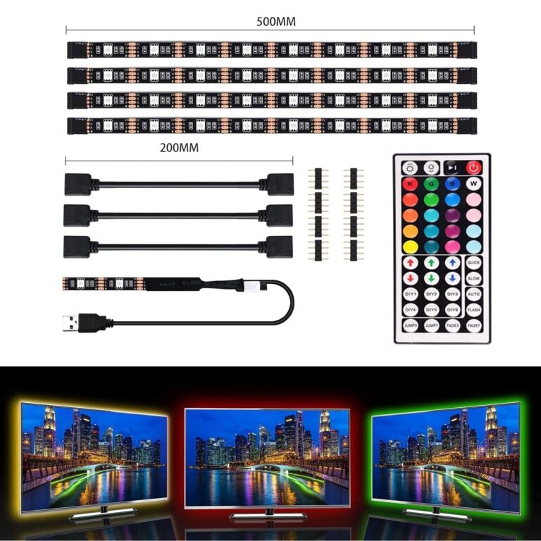 banda led rgb pentru spatele televizorului 4x50cm gonga 1