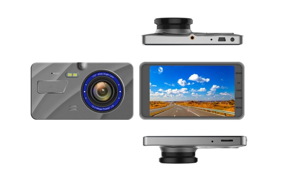 camera auto dubla 4 led argintiu 4