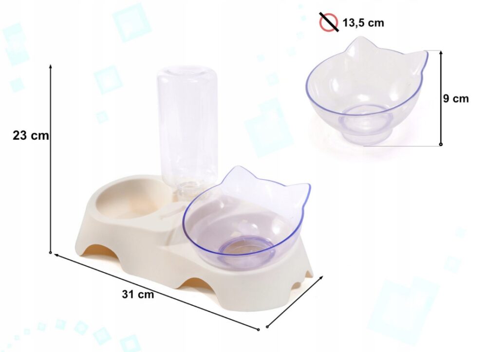 castron pentru animale de companie cu dozator de apa transparent gonga 3