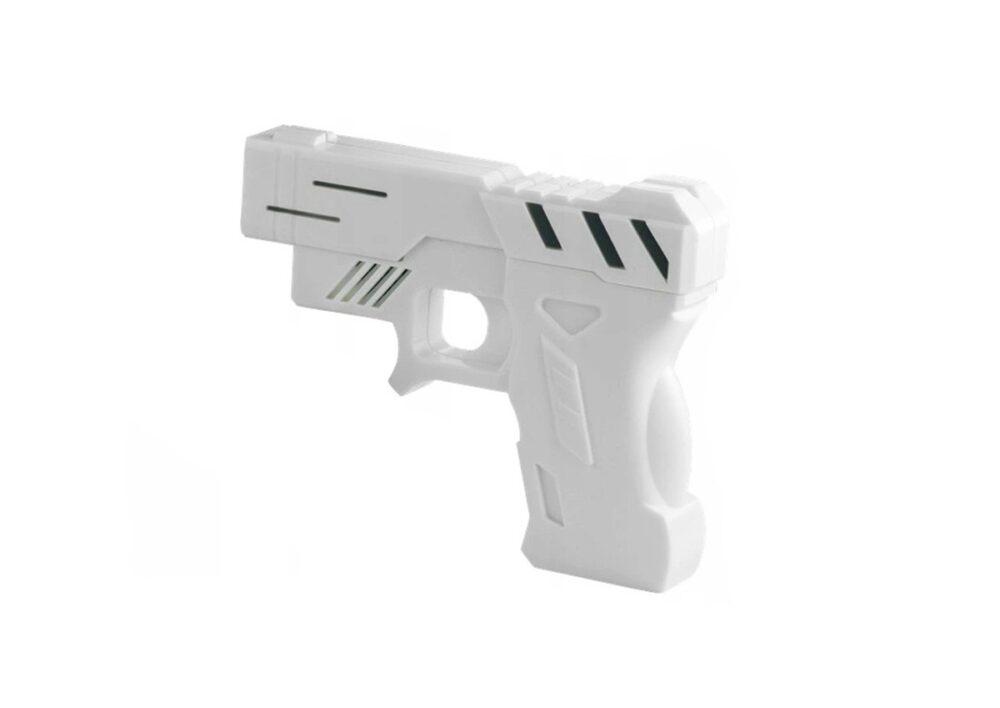 ceas desteptator cu oprire alarma cu pistol infrarosu afisaj lcd negru 9