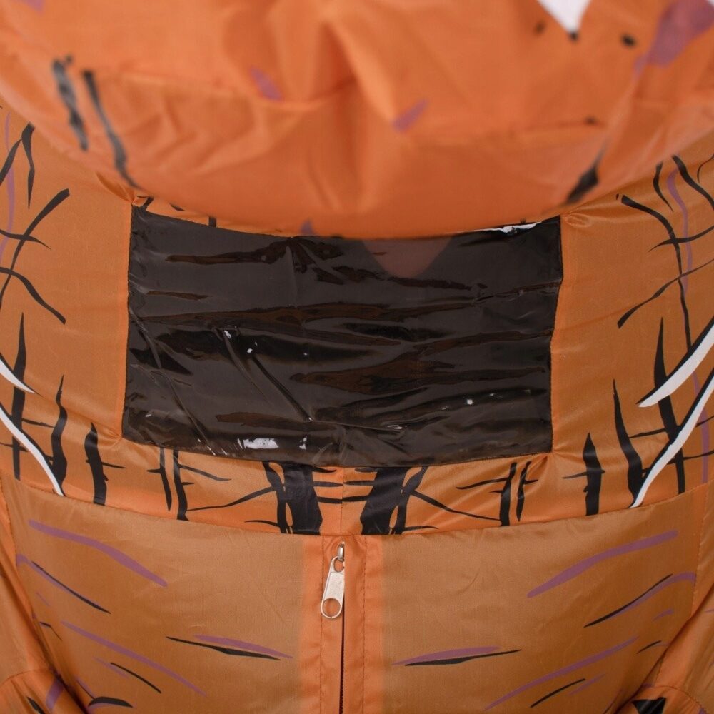 costum gonflabil model dinozaur din poliester maro 9