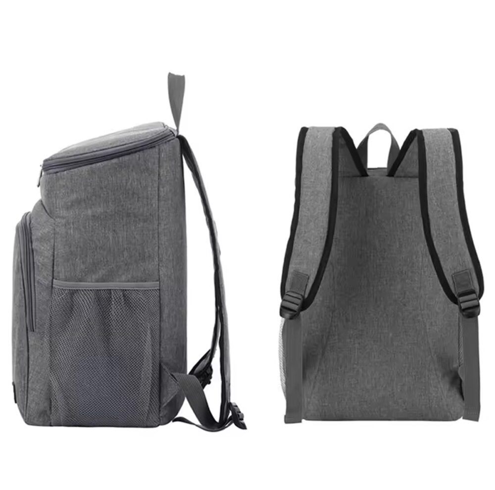 geanta termoizolanta tip rucsac pentru picnic sau camping 18l impermeabil gri dimensiuni 42 x 29 x 19 cm gonga 4