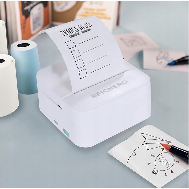 imprimanta fichero mini pocket digitala de etichete usb c 3 role etichete autoadezivegonga
