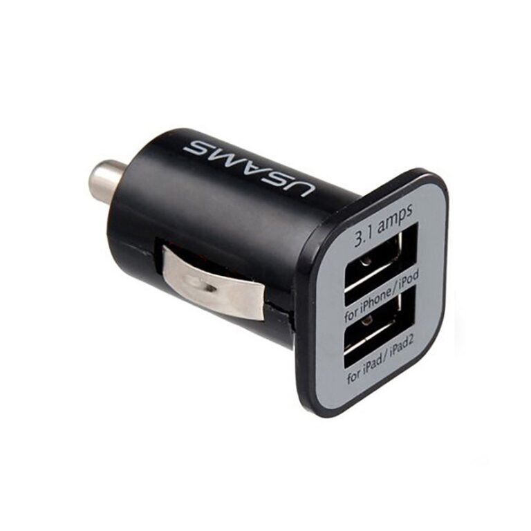 incarcator auto usams cablu incarcare iphone negru