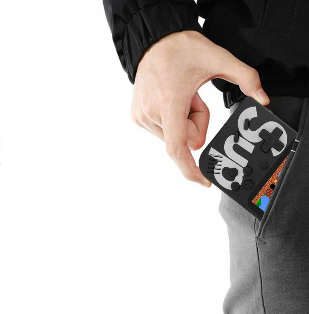 joc retro pentru copii baterie reincarcabila cu maneta negru rosu gonga 13