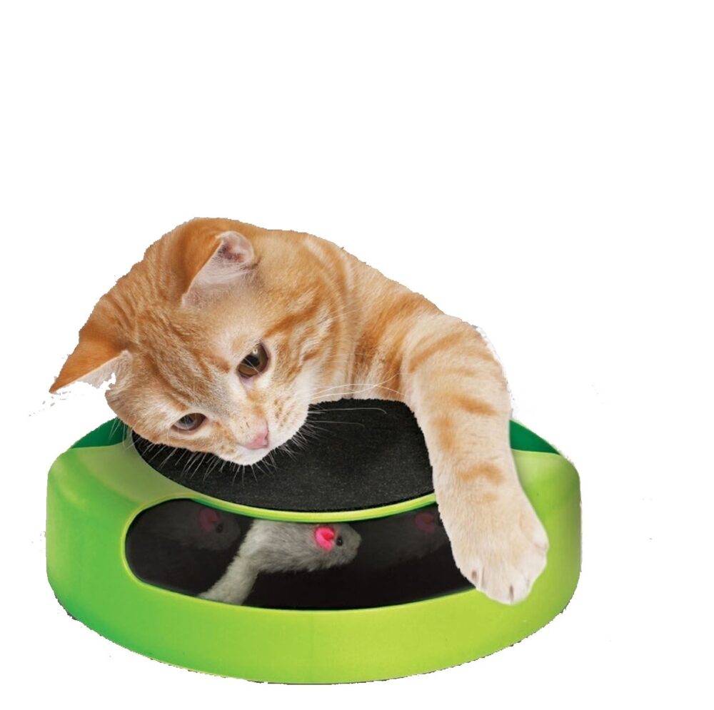jucarie interactiva catch the mouse pentru pisici verde 3