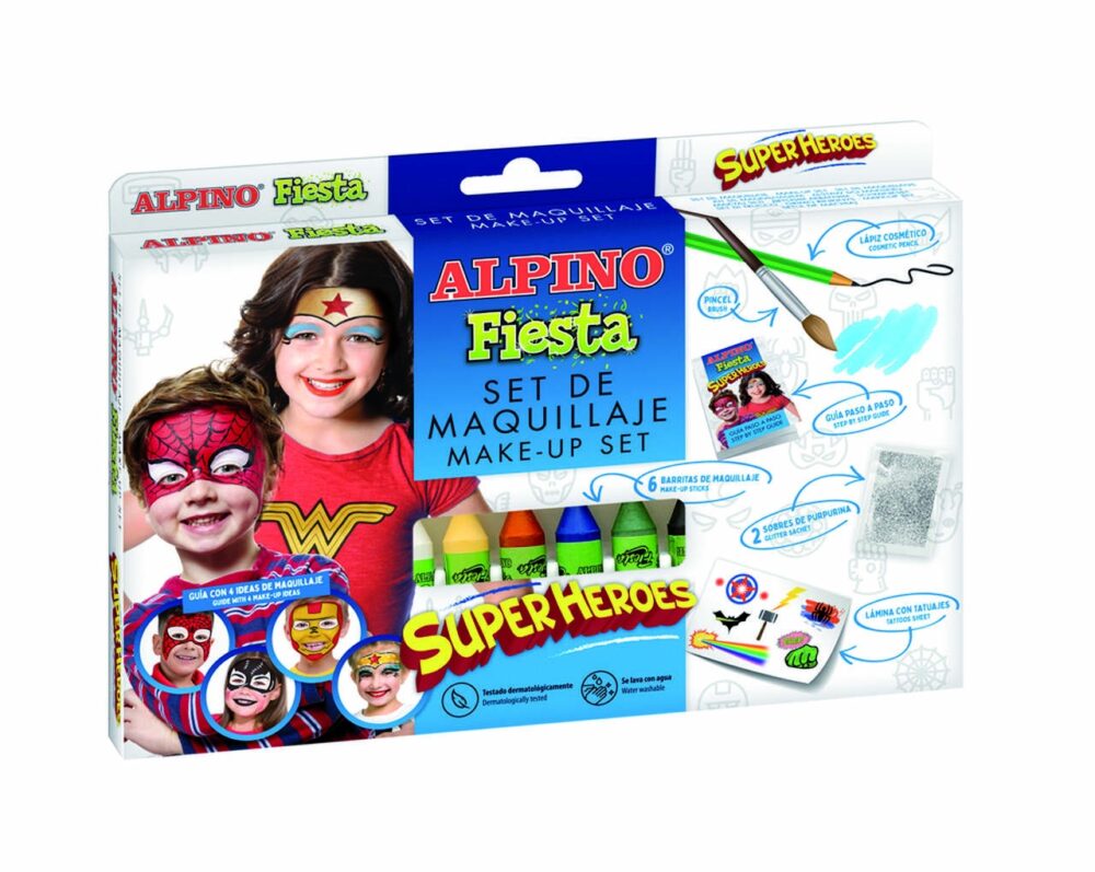 kit de pictura cu 6 culori supereroi gonga
