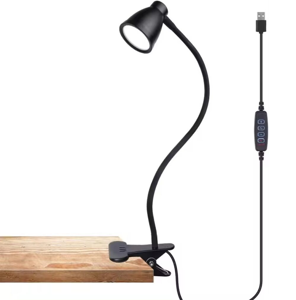 lampa de birou led echipata cu o clema convenabila pentru montarea pe masa usb gonga 2
