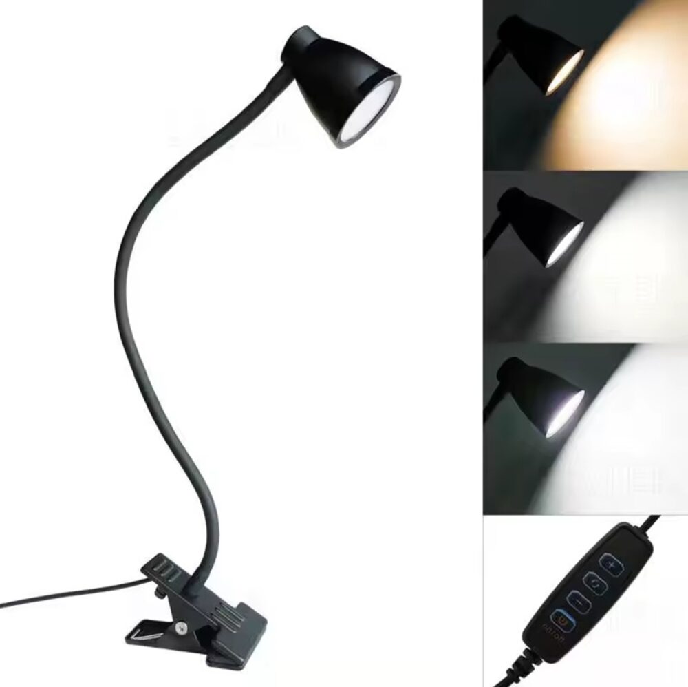 lampa de birou led echipata cu o clema convenabila pentru montarea pe masa usb gonga 3