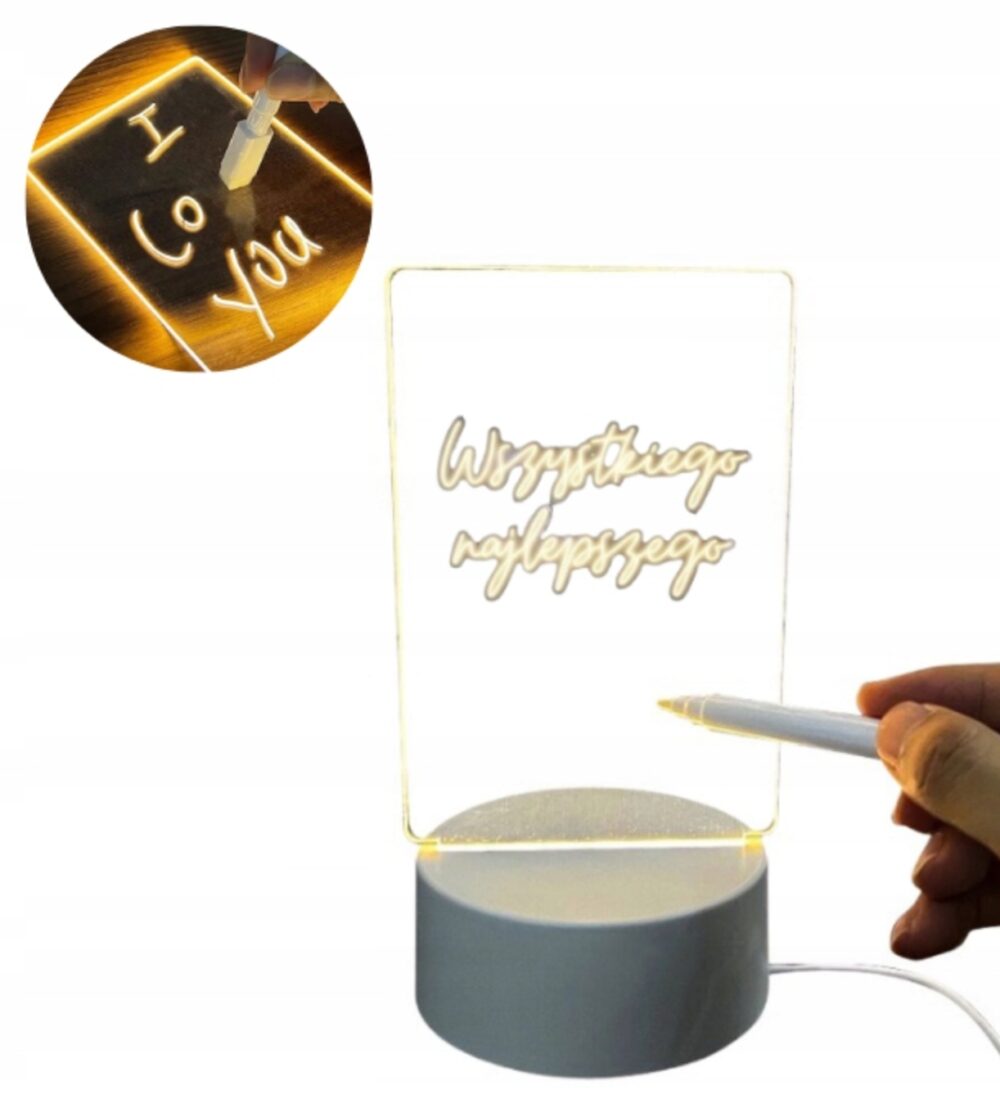 lampa de veghe 3 moduri de iluminare cu panou transparent pentru tabla de scris si pix gonga 1