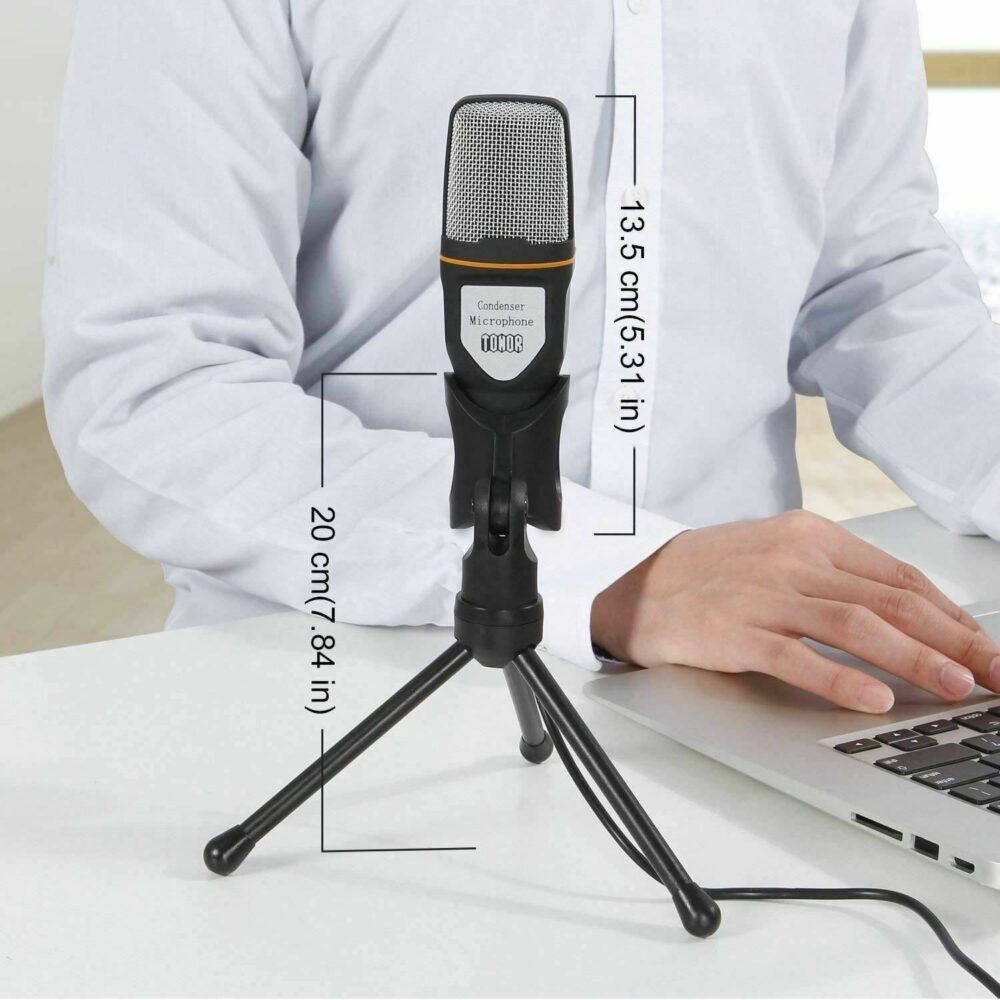 microfon cu tripod negru usb gonga 2