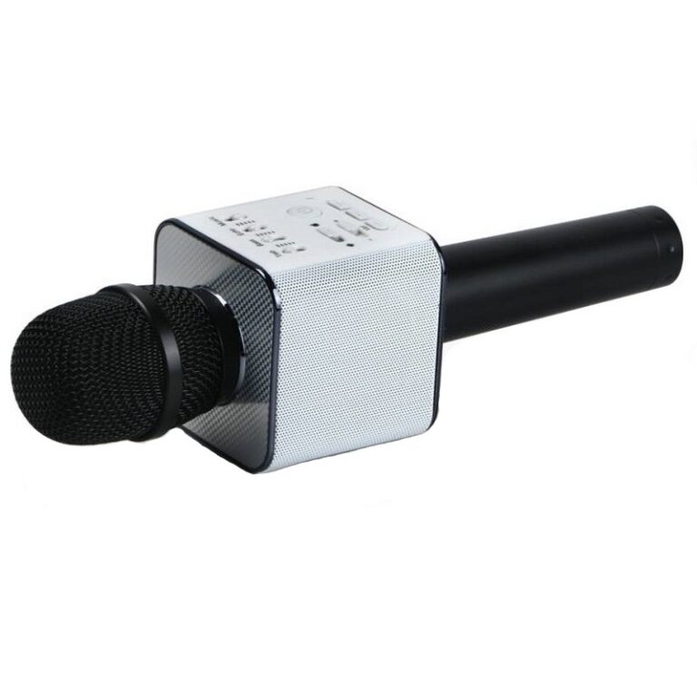 microfon karaoke wireless cu boxa incorporata rose gold gonga 9