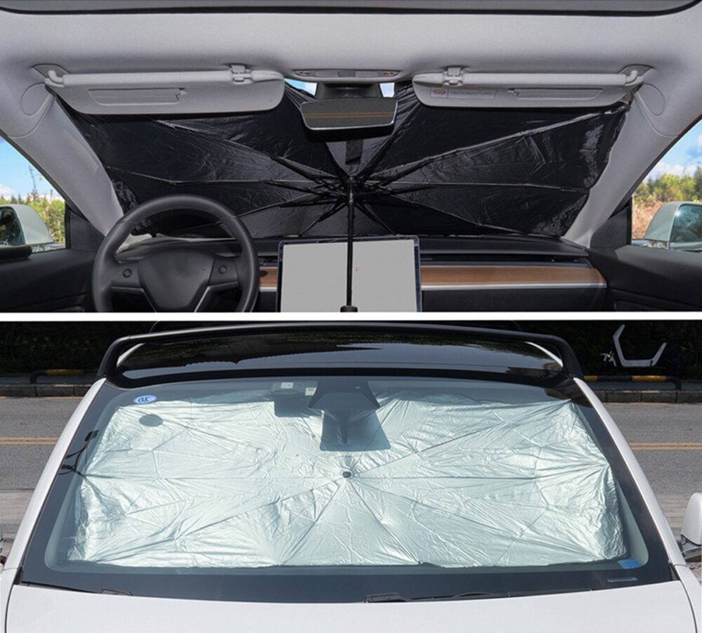 parasolar auto tip umbrela protejeaza impotriva radiatiilor solare universal 130x75 cm gonga 2