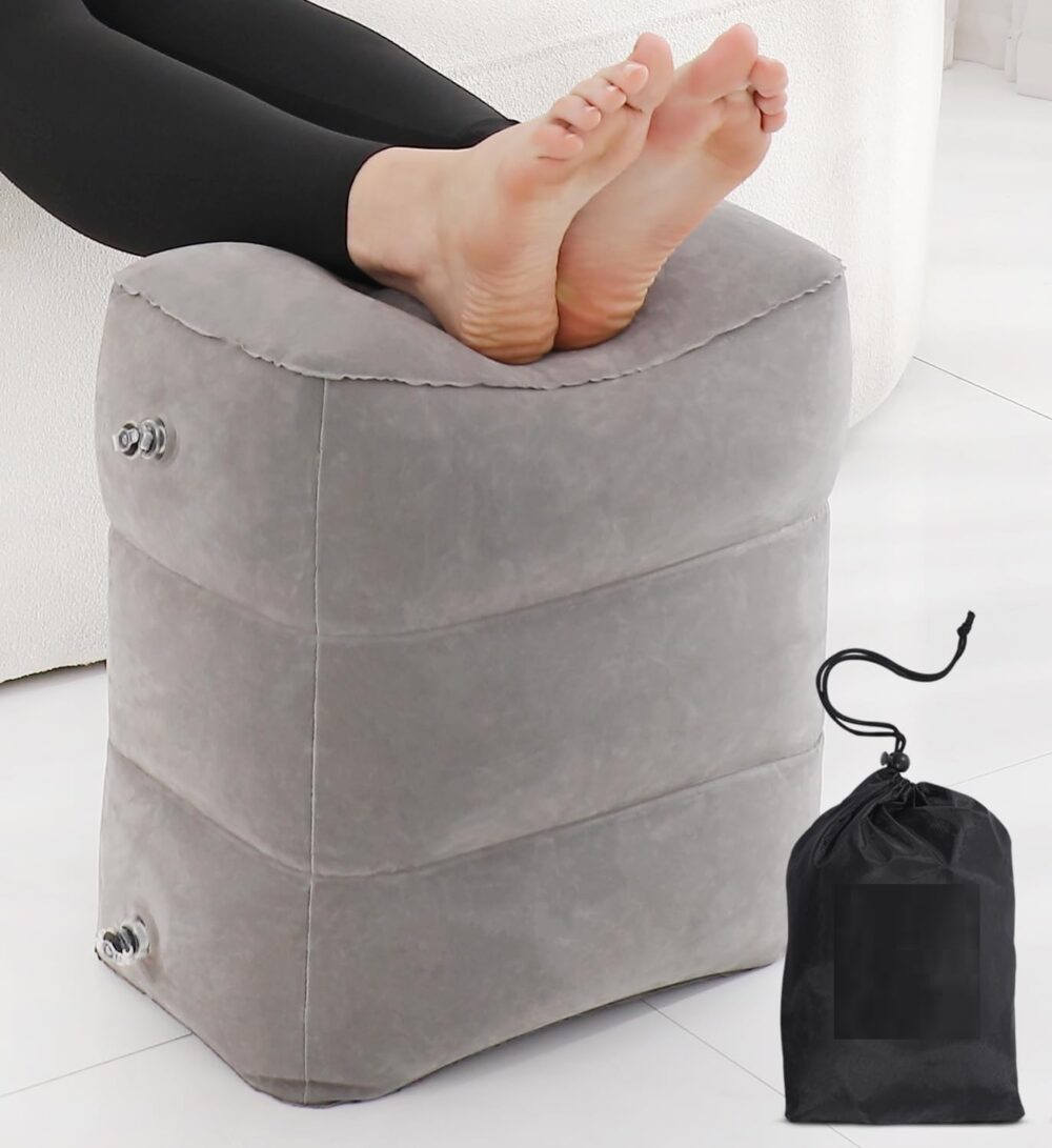 perna gonflabila multifunctionala pentru sprijinirea picioarelor inaltime variabila pompa inclusa inaltime maxima 45 cm gonga