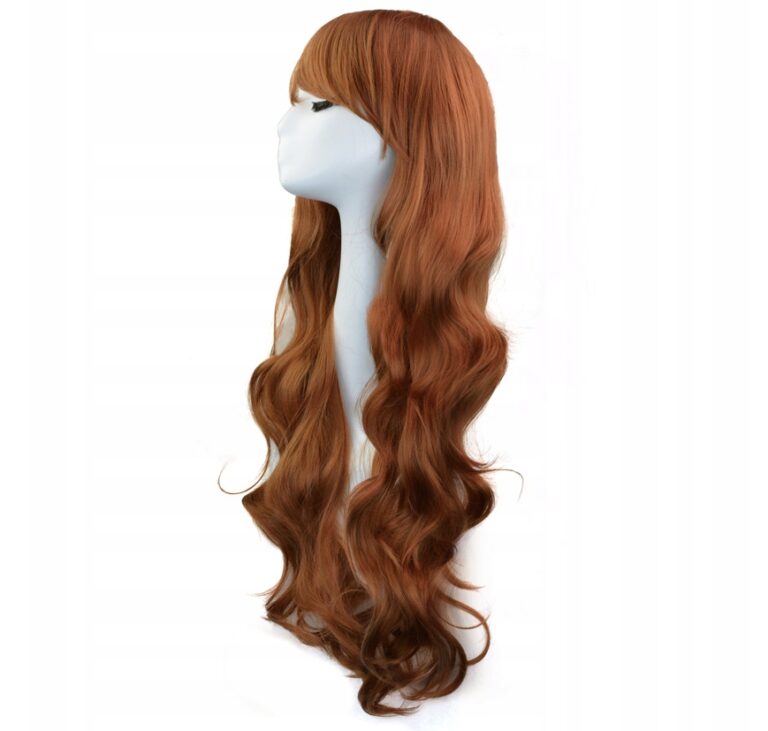 peruca par lung ondulat castaniu 70cm gonga 1 1