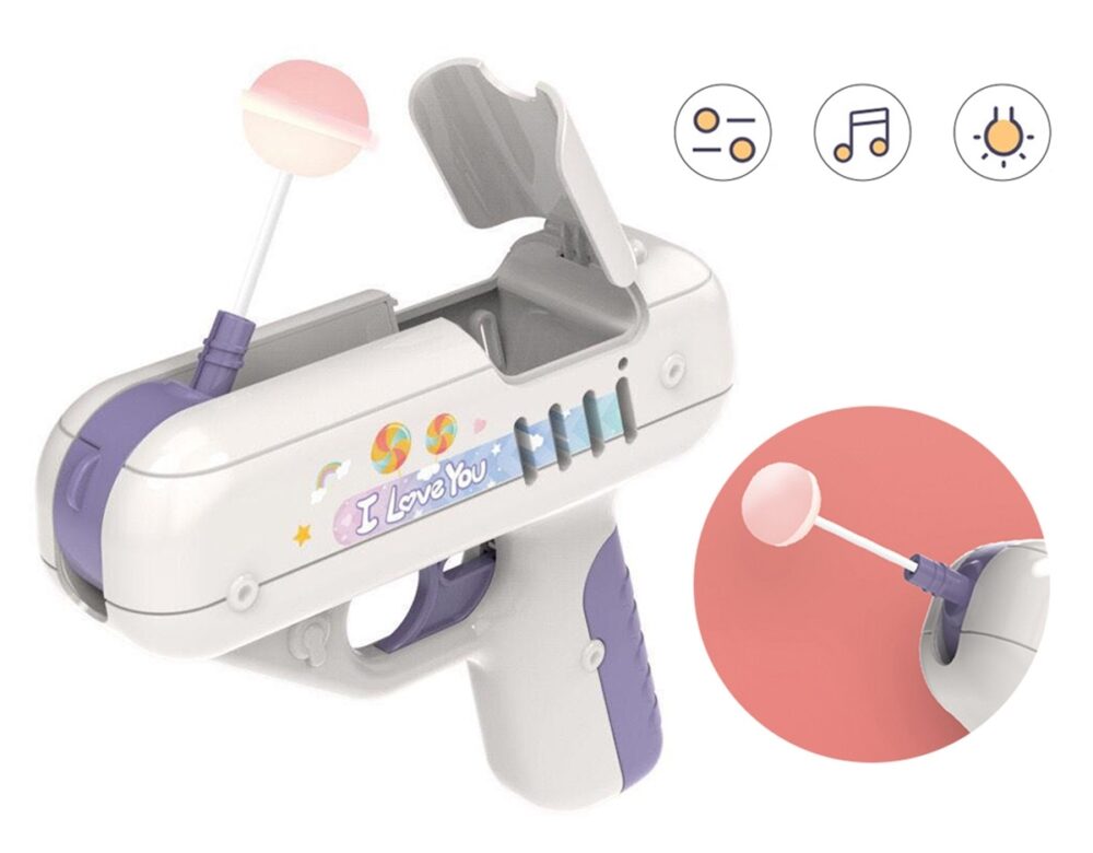 pistol de jucarie pentru acadele surpriza lollipop gonga 1