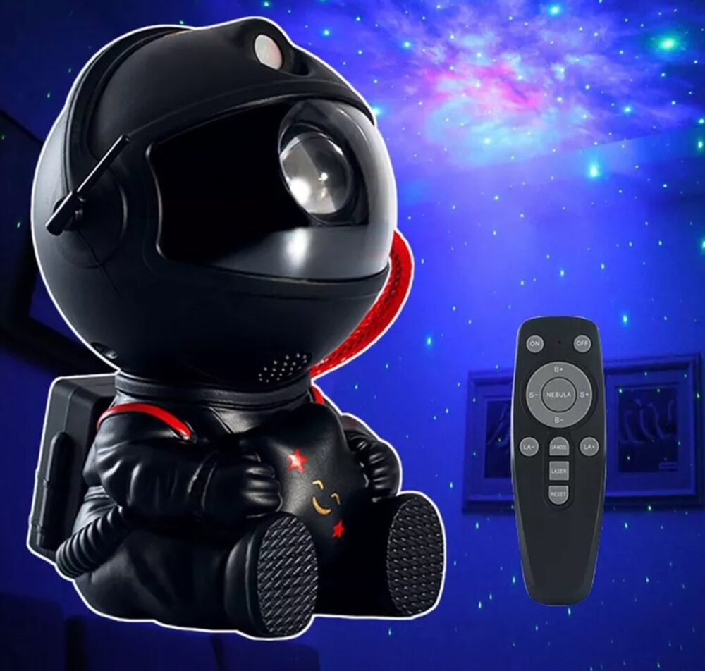 proiector in forma de astronaut cu stea permite proiectarea stelelor sau galaxiilor gonga 14