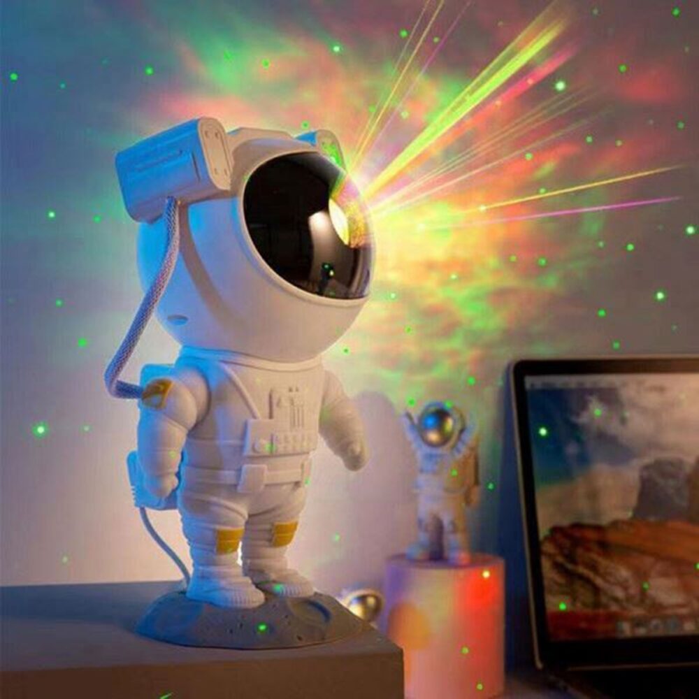 proiector in forma de astronaut permite proiectarea stelelor sau galaxiilor gonga 3