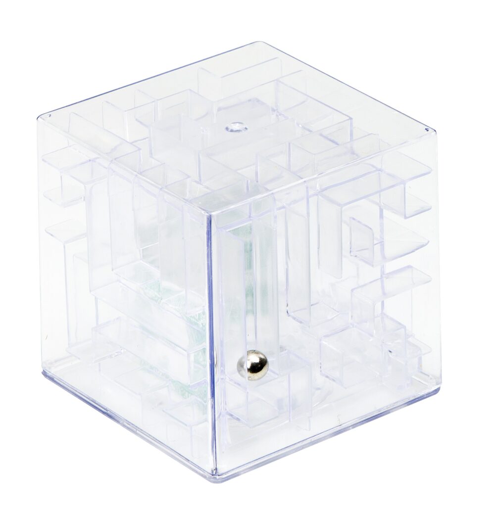 pusculita amuzanta tip puzzle 9x9 cm transparent 3