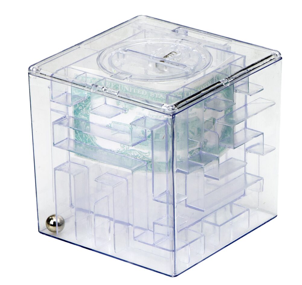 pusculita amuzanta tip puzzle 9x9 cm transparent 4