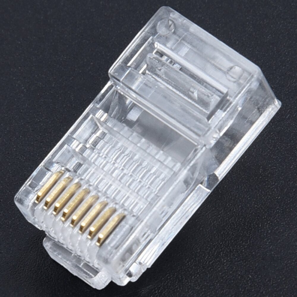 set 100 de conectori rj 45 8p8c 8 pini compatibilitate cabluri utp ftp stp gonga 2