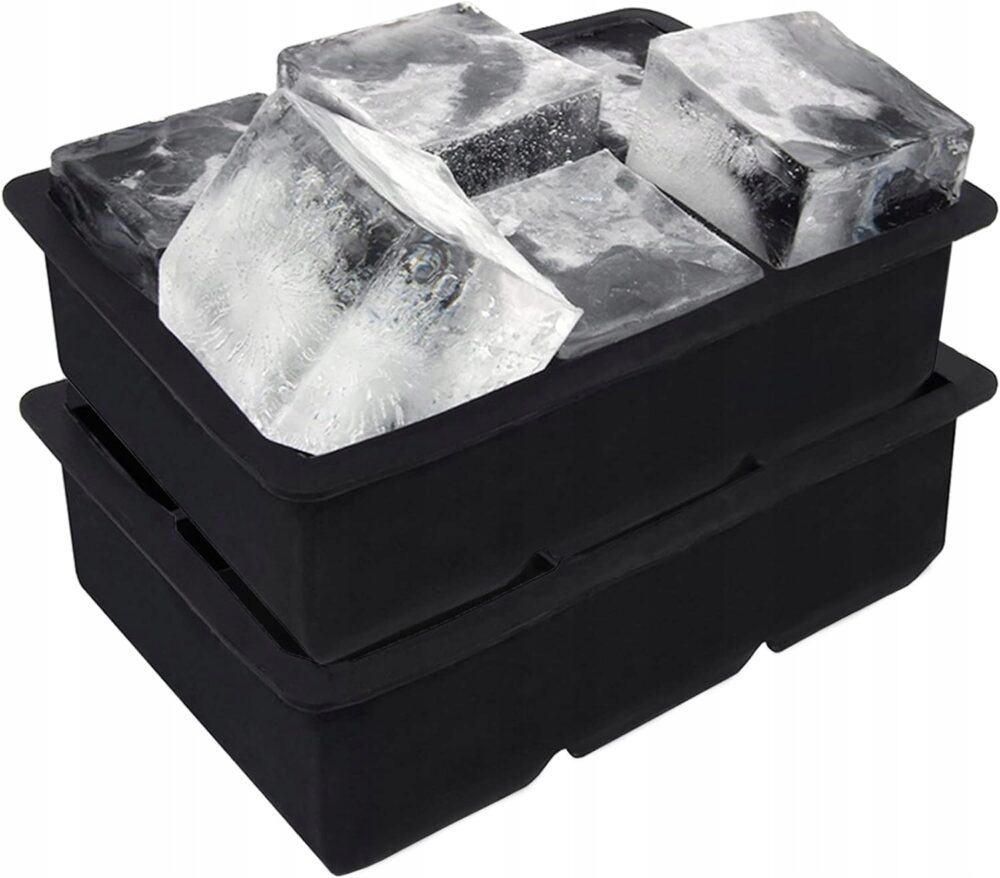 set 2 forme din silicon pentru cuburi de gheata xxl cub bile gonga 6