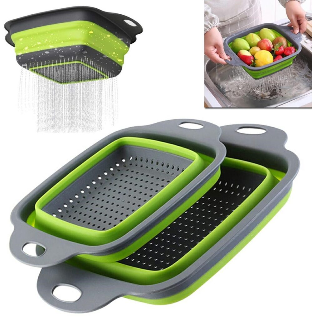 set 2x scurgator pliabil din plastic si silicon verde gonga 2