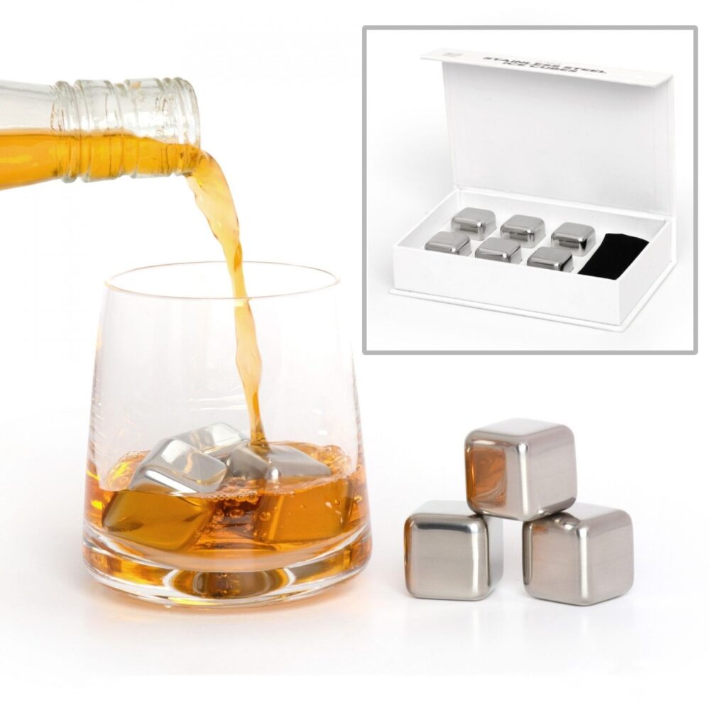 set 6 cuburi pentru racire bauturi din otel inoxidabil gonga 1