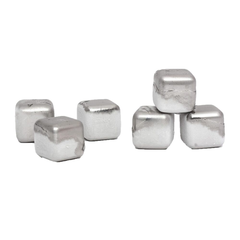 set 6 cuburi pentru racire bauturi din otel inoxidabil gonga