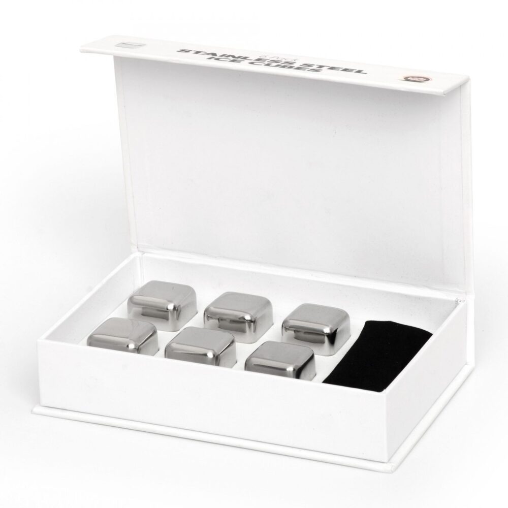 set 6 cuburi pentru racire bauturi din otel inoxidabil gonga 4