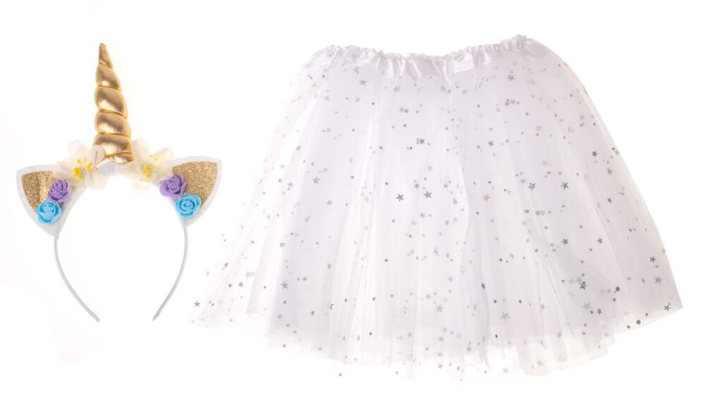 set costum unicorn pentru fetite gonga