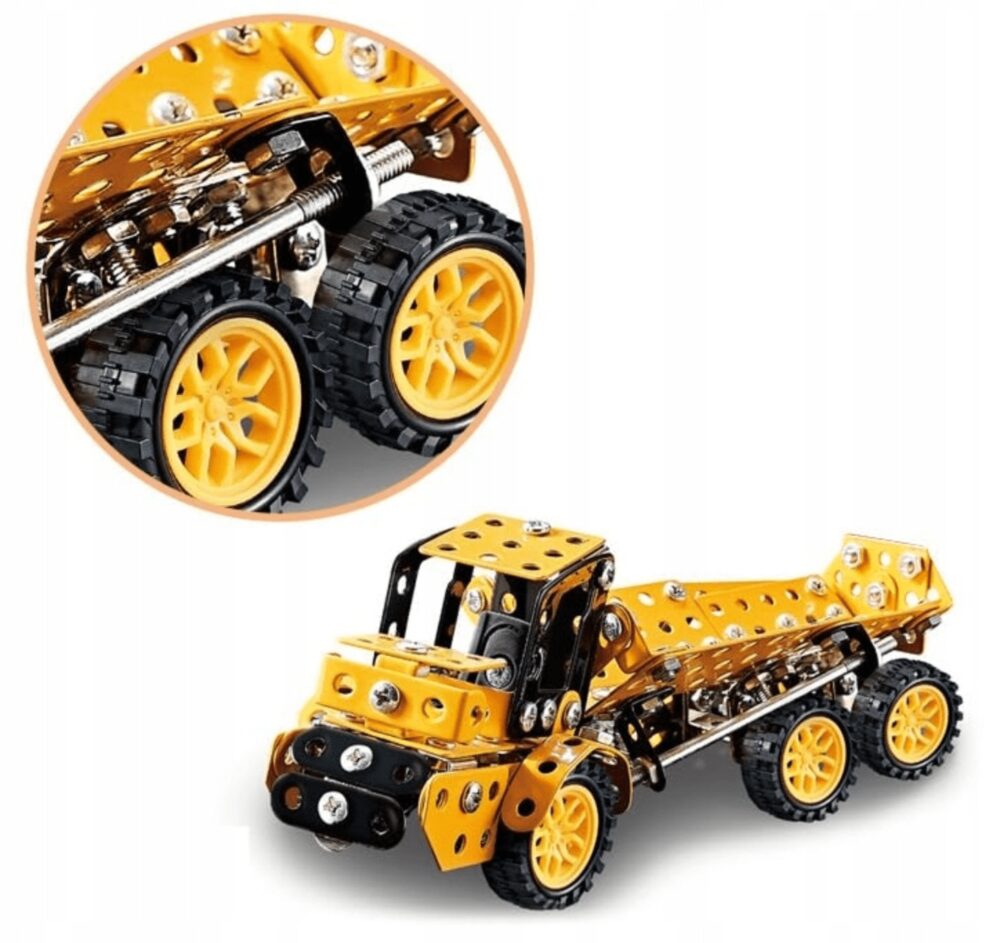 set de constructie camion agricol elemente metalice cu surub 221 elemente gonga 1