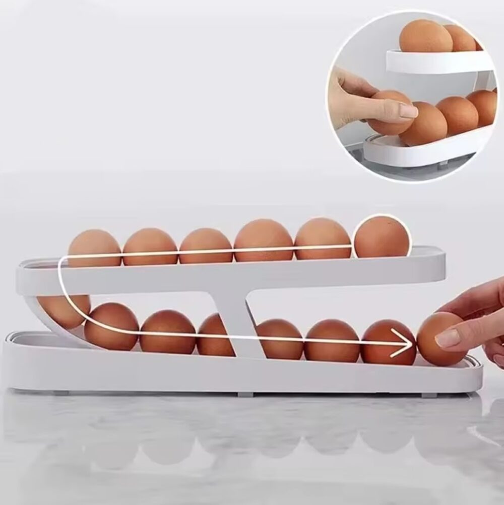 suport organizator pentru frigider capacitate 14 oua dimensiuni 36x82x10 cm gonga 3