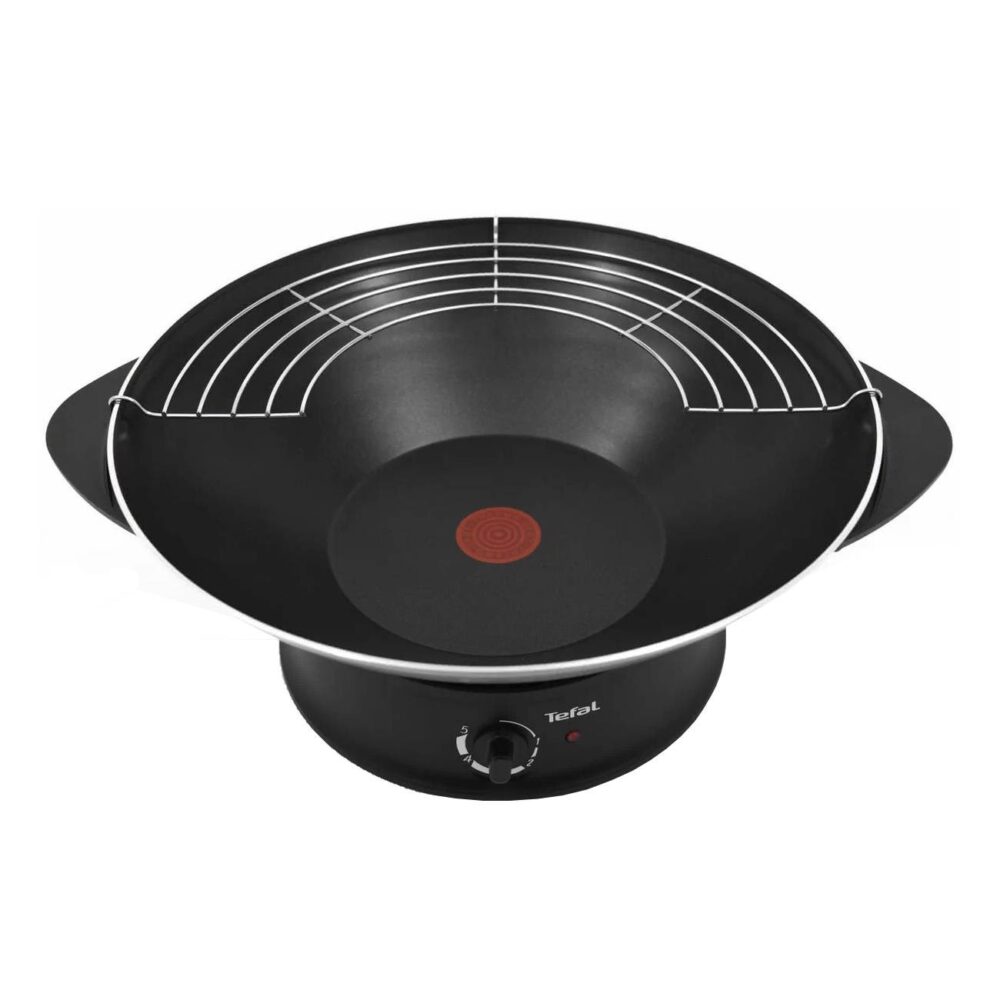 tigaie electrica tefal wok wo300010 1240 w 36 cm gri negru resigilat 1