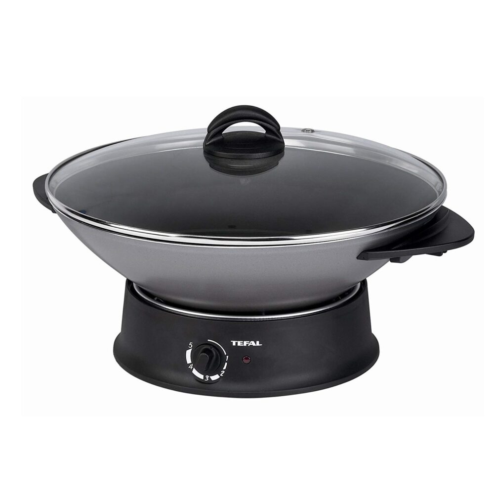 tigaie electrica tefal wok wo300010 1240 w 36 cm gri negru resigilat