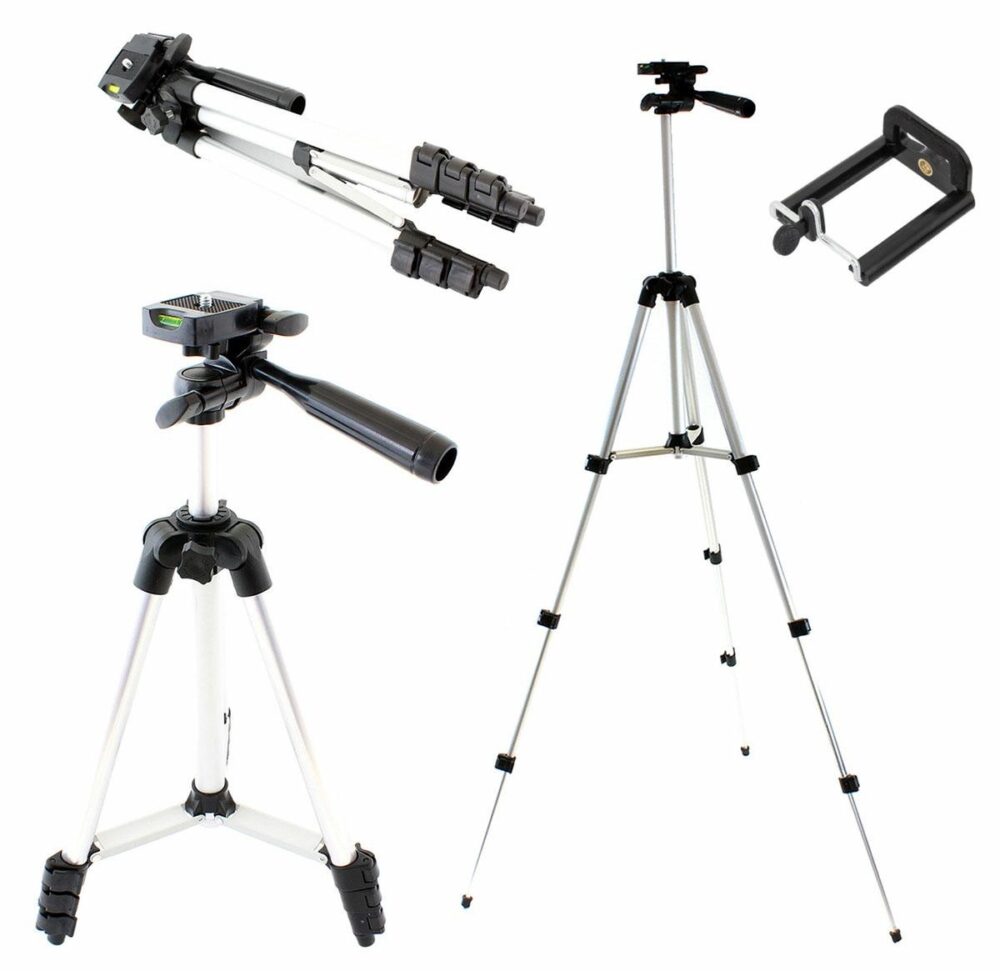 trepied portabil pentru camera din aluminiu 112 cm gonga 1