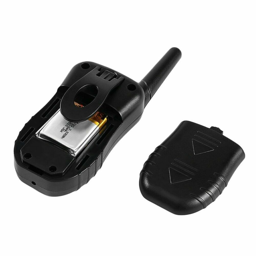 zgarda pentru caini cu vibratii si electrosoc cu telecomanda acumulator negru 2