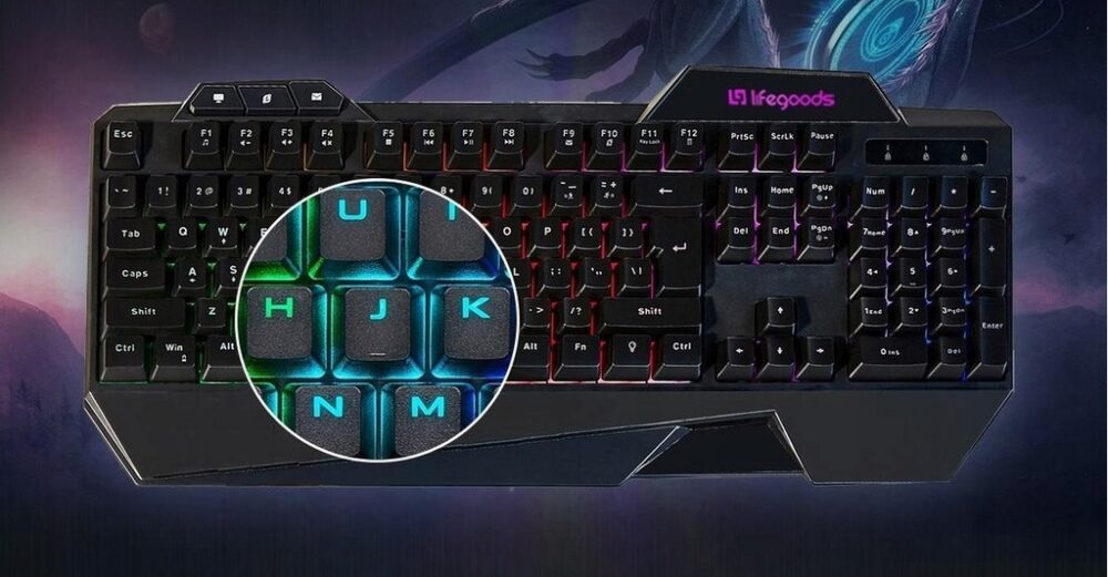 kit tastatura ergonomica gaming si mouse 3200dpi 7 culori rgb gonga 3