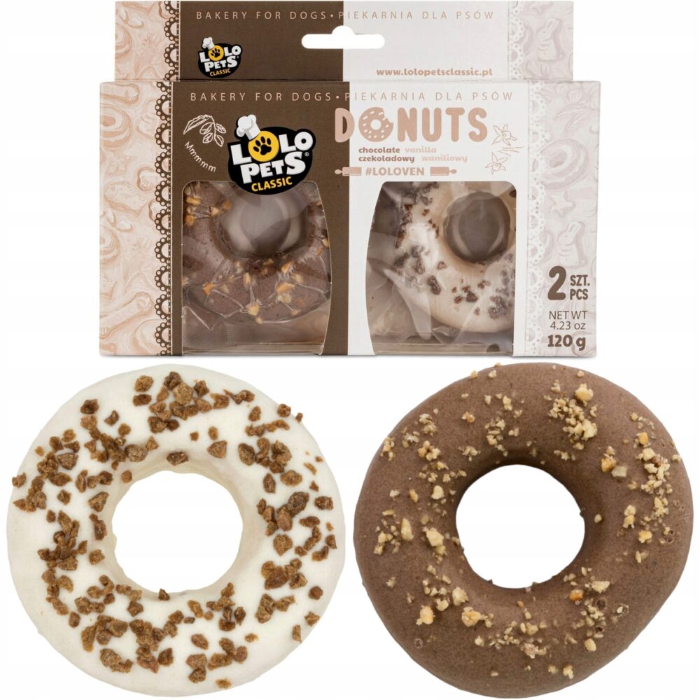 set 2 recompense pentru caini dulciuri model gogoi cu vanilie i ciocolata cu nuci lolo pets120g 3