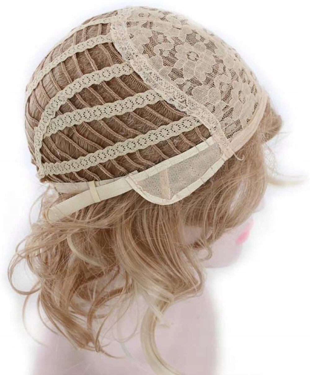 peruca par ondulat blond scurt gonga 5